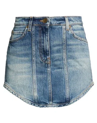 Pinko Woman Denim Skirt Blue Size 10 Cotton, Elastane