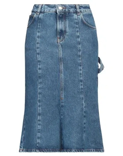 Pinko Woman Denim Skirt Blue Size 10 Cotton, Lyocell