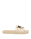 Pinko Woman Espadrilles White Size 6 Natural Raffia In Multi