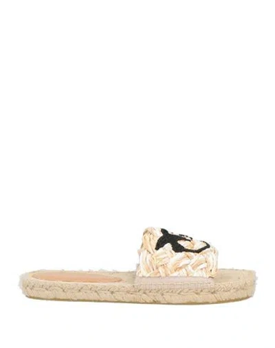 Pinko Woman Espadrilles White Size 6 Natural Raffia In Multi
