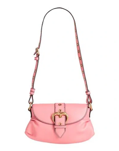 Pinko Woman Handbag Salmon Pink Size - Calfskin