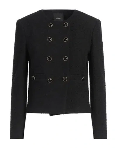 Pinko Woman Jacket Black Size 6 Cotton, Polyester, Acrylic