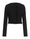 Pinko Woman Jacket Black Size 4 Cotton, Acrylic, Polyester, Wool, Viscose In Black