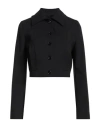 Pinko Woman Jacket Black Size 8 Viscose, Nylon, Elastane