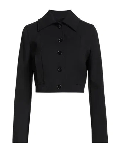 Pinko Woman Jacket Black Size 8 Viscose, Nylon, Elastane