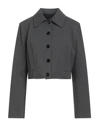 Pinko Woman Jacket Charcoal Size 10 Viscose, Nylon, Elastane In Gold