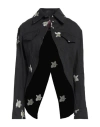 Pinko Woman Jacket Charcoal Size S Cotton In Grey