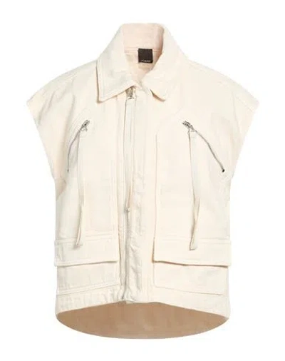 Pinko Woman Jacket Ivory Size M Cotton In White