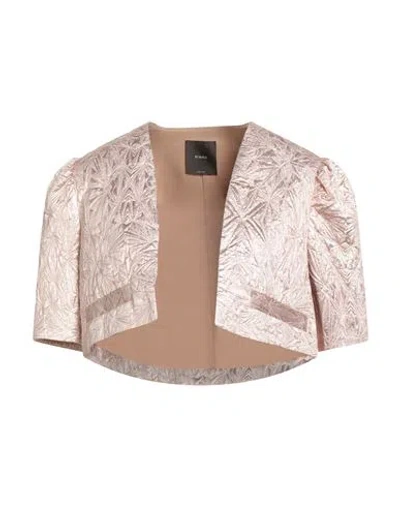 PINKO PINKO WOMAN JACKET LIGHT PINK SIZE 6 POLYESTER, METAL, VISCOSE, POLYAMIDE