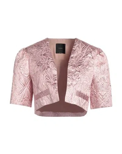 PINKO PINKO WOMAN JACKET PINK SIZE 8 POLYESTER, METALLIC FIBER, VISCOSE, POLYAMIDE