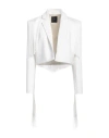 Pinko Woman Jacket White Size 4 Polyester, Elastane In White