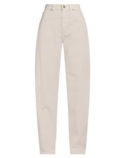 Pinko Woman Jeans Beige Size 26 Cotton
