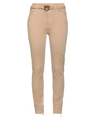 Pinko Woman Jeans Beige Size 27 Cotton, Viscose, Lyocell, Elastomultiester, Elastane