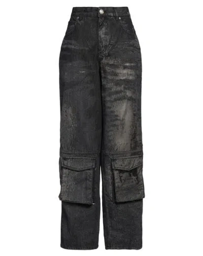 Pinko Woman Jeans Black Size 28 Cotton, Polyamide