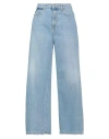 Pinko Woman Denim Pants Blue Size 24 Cotton In Blue