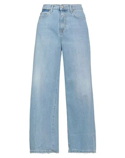 Pinko Woman Denim Pants Blue Size 24 Cotton