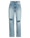 Pinko Woman Denim Pants Blue Size 27 Cotton In Blue