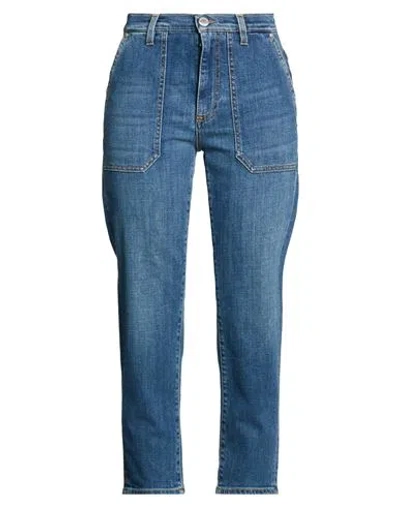 Pinko Woman Jeans Blue Size 26 Cotton, Elastane