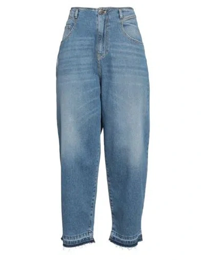 Pinko Woman Denim Pants Blue Size 29 Cotton