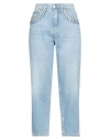 Pinko Woman Jeans Blue Size 28 Cotton, Glass, Copper In Blue