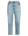 Pinko Woman Denim Pants Blue Size 26 Cotton In Blue