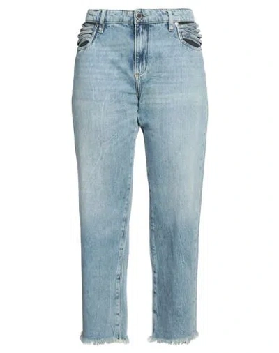 Pinko Woman Denim Pants Blue Size 26 Cotton