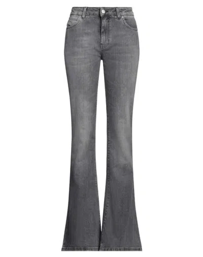 Pinko Woman Jeans Grey Size 30 Cotton, Elastane In Gray