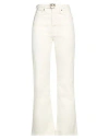 Pinko Pantalon Flare Ceinturé En Bull Stretch In White