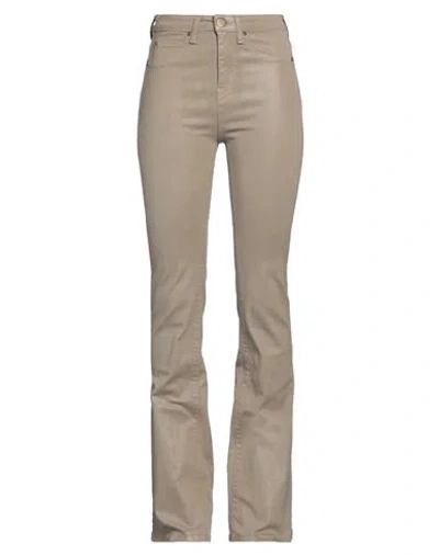 Pinko Woman Jeans Khaki Size 32 Cotton, Elastomultiester, Elastane, Polyurethane In Beige