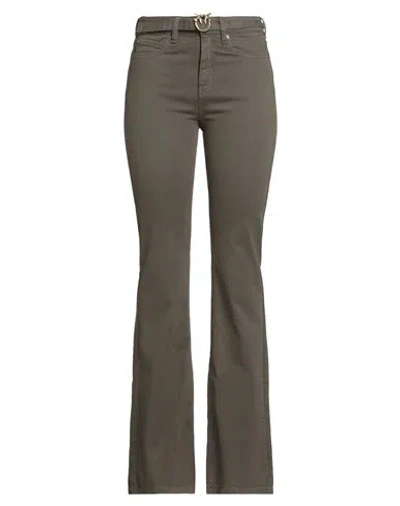 Pinko Woman Jeans Military Green Size 28 Cotton, Elastane