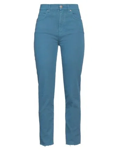 Pinko Woman Jeans Pastel Blue Size 30 Cotton, Elastane