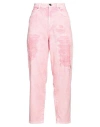 Pinko Woman Jeans Pink Size 28 Cotton