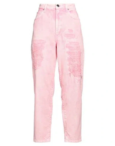 Pinko Woman Jeans Pink Size 28 Cotton
