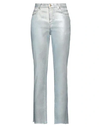 Pinko Woman Jeans Sky Blue Size 29 Cotton, Elastane