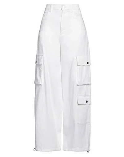 Pinko Woman Jeans White Size 8 Cotton, Elastane