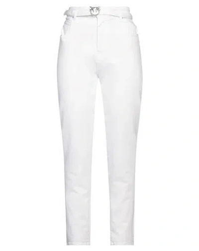 Pinko Woman Jeans White Size 28 Cotton, Viscose, Lyocell, Elastomultiester, Elastane