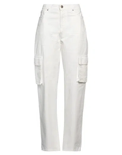 Pinko Woman Jeans White Size 30 Cotton