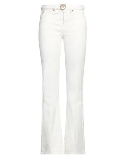 Pinko Woman Jeans White Size 30 Cotton, Elastane