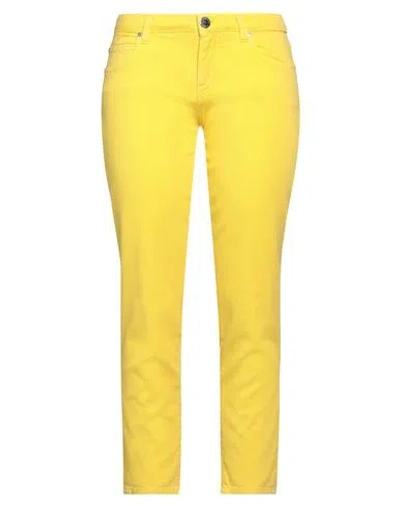 Pinko Woman Jeans Yellow Size 27 Cotton