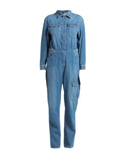 Pinko Woman Jumpsuit Blue Size S Cotton