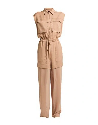 PINKO PINKO WOMAN JUMPSUIT CAMEL SIZE M POLYESTER