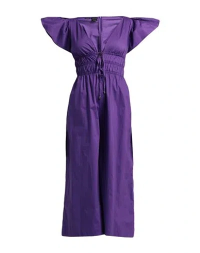 Pinko Woman Jumpsuit Purple Size 4 Cotton