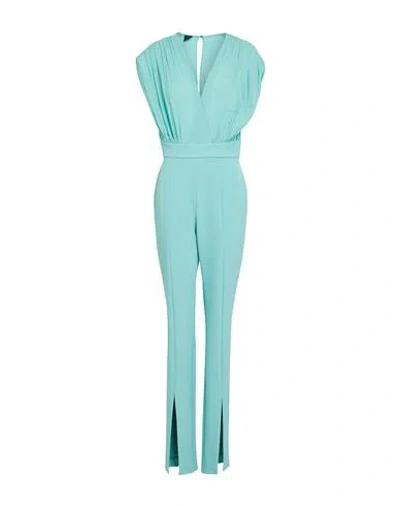 Pinko Woman Jumpsuit Turquoise Size 6 Polyester, Elastane In Blue