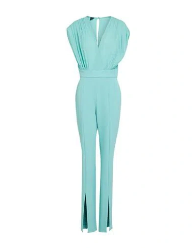 Pinko Woman Jumpsuit Turquoise Size 12 Polyester, Elastane In Blue