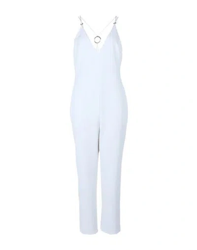 Pinko Woman Jumpsuit White Size 4 Polyester, Elastane In Blue