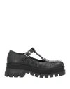 PINKO PINKO WOMAN LOAFERS BLACK SIZE 8 SOFT LEATHER