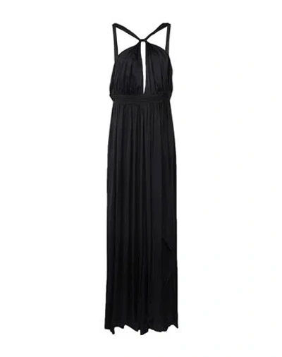 Pinko Woman Maxi Dress Black Size 10 Viscose, Polyester
