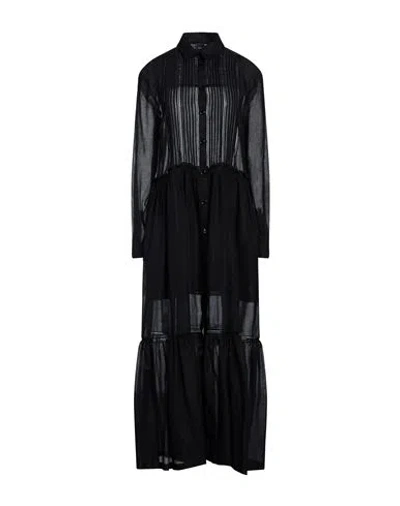 Pinko Woman Maxi Dress Black Size 12 Cotton