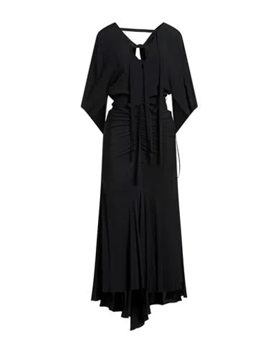 Pinko Woman Maxi Dress Black Size 4 Acetate, Silk
