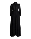 Pinko Woman Maxi Dress Black Size 4 Polyester In Black
